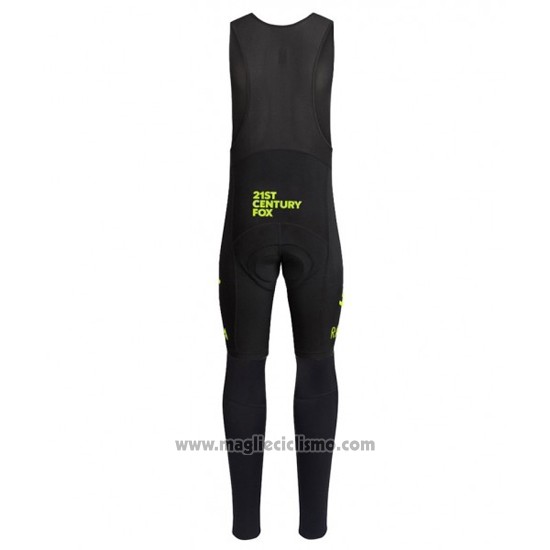 2016 Abbigliamento Ciclismo Sky Verde e Nero Manica Lunga e Salopette